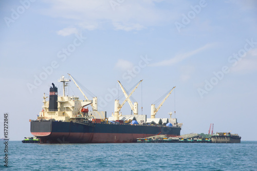 Stock Photo - Large tanker ship on route to sea