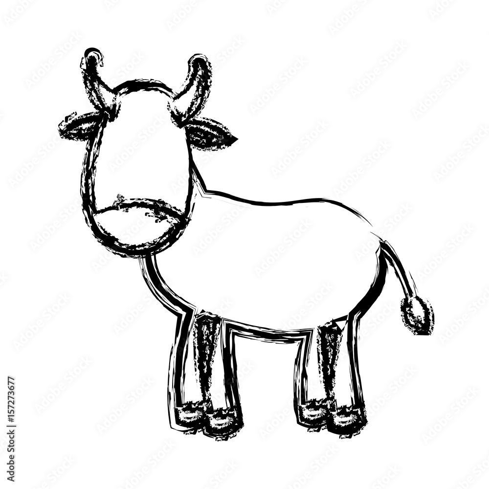 cute cow manger character image vector illustration cute cow manger character image vector illustration