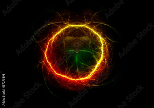 Colorful abstract circle lightning background