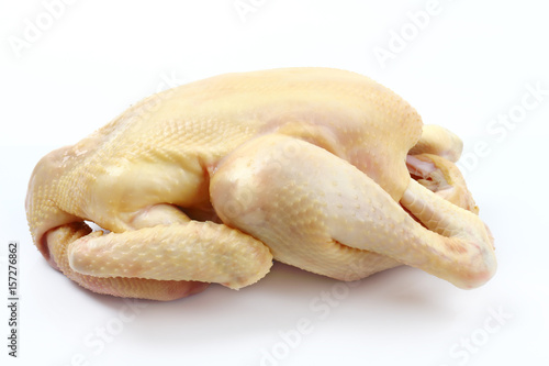 fresh raw chicken isolated on white