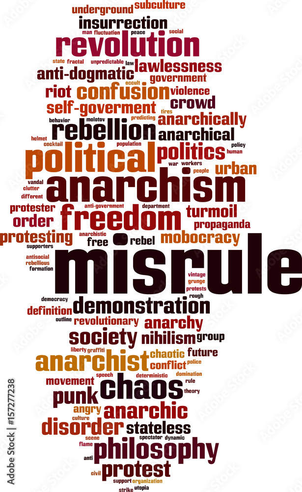 Obraz premium Misrule word cloud