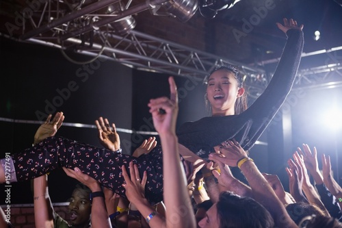 Sticker Crowd surfing at a concert