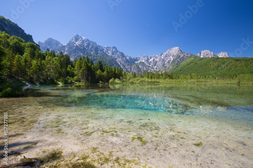 The Almsee lake in the austrian apls
