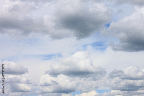 blue sky background with white clouds closeup