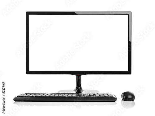 Desktop computer isolated.