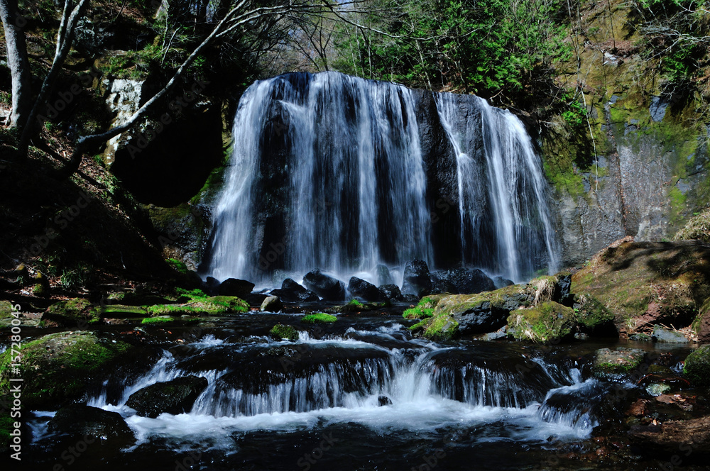 Fototapeta premium 福島県耶麻郡猪苗代町 達沢不動滝
