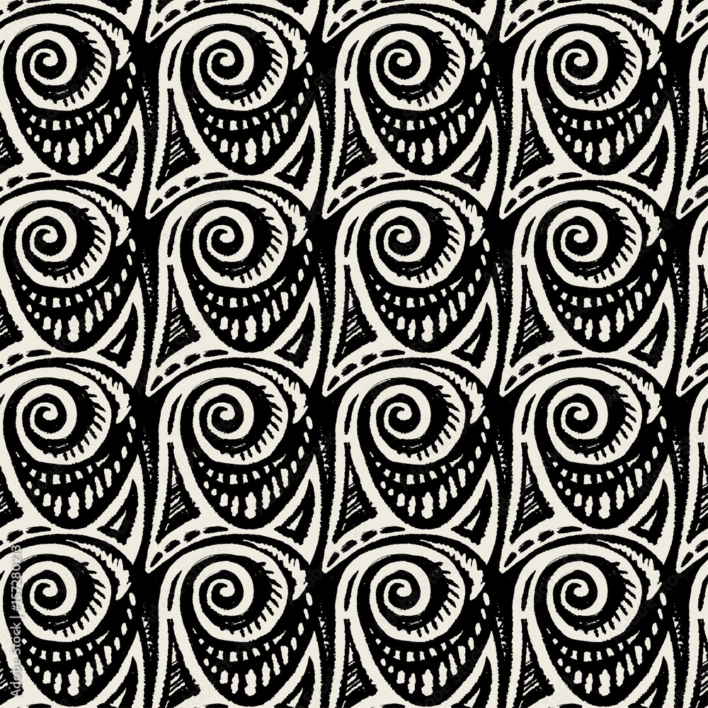 Seamless brushpen textile doodle pattern grunge texture Seamless brushpen textile doodle pattern grunge texture