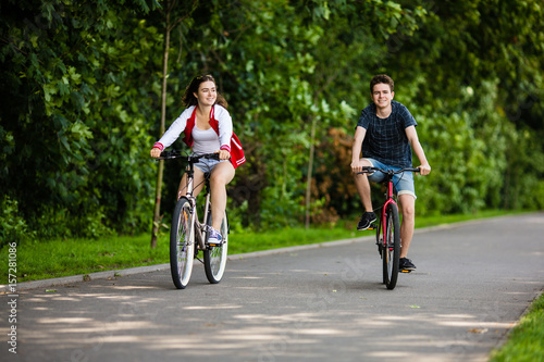 Teenagers biking outdoor - urban bike