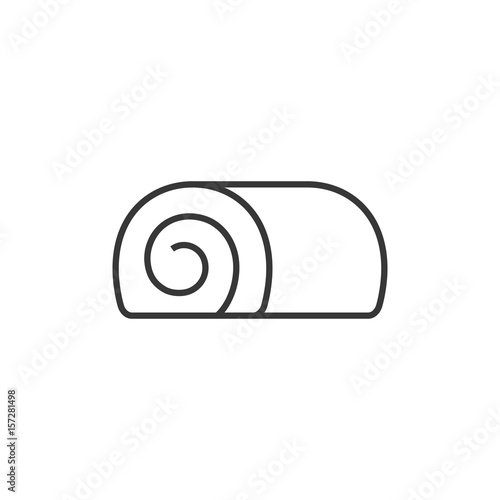 swiss roll in outline icon