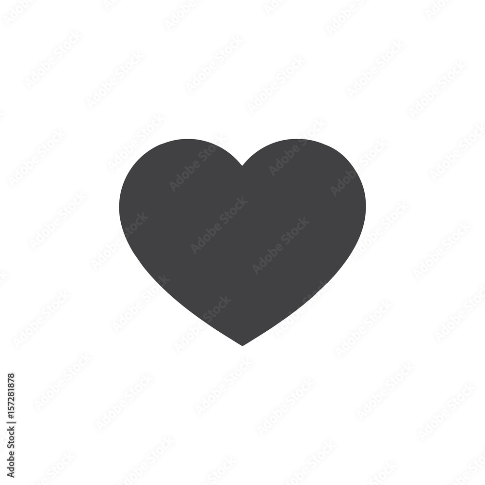 Heart icon in black on a white background. Vector illustration Heart icon in black on a white background. Vector illustration