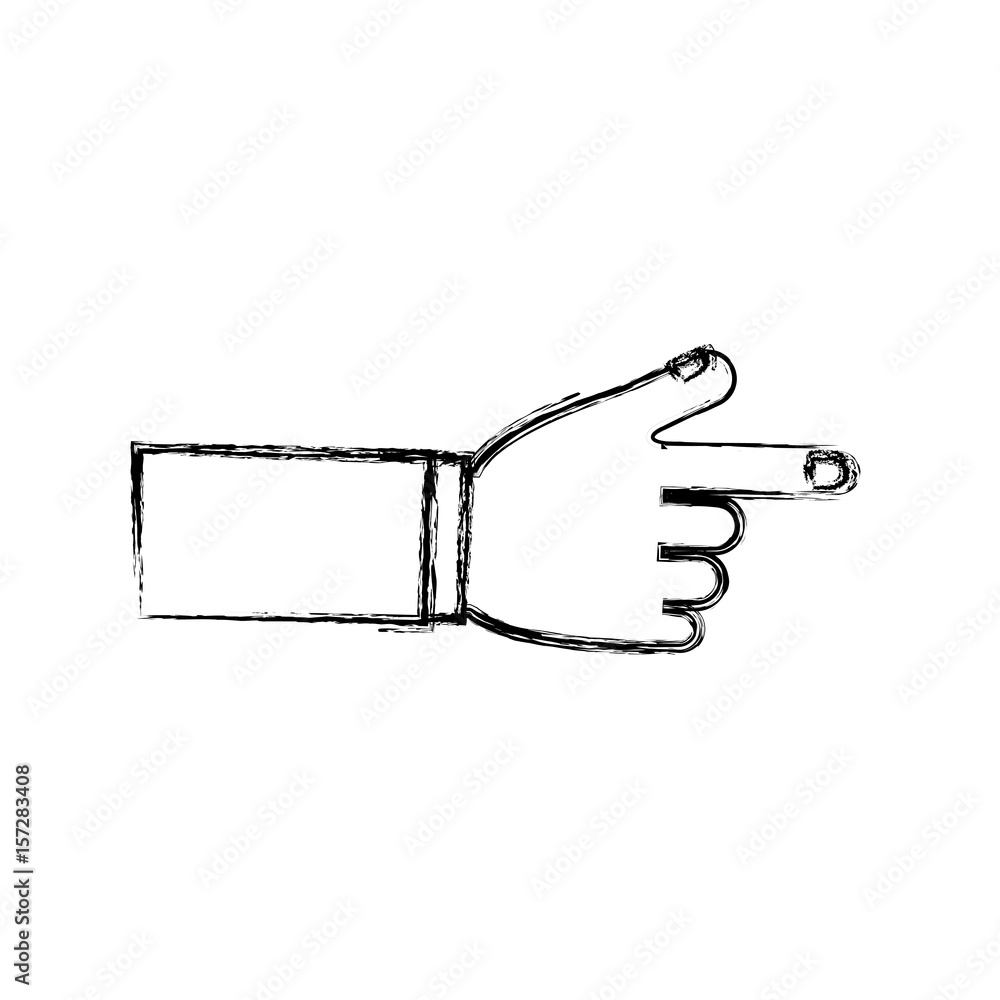 human hand icon over white background. vector illustration human hand icon over white background. vector illustration