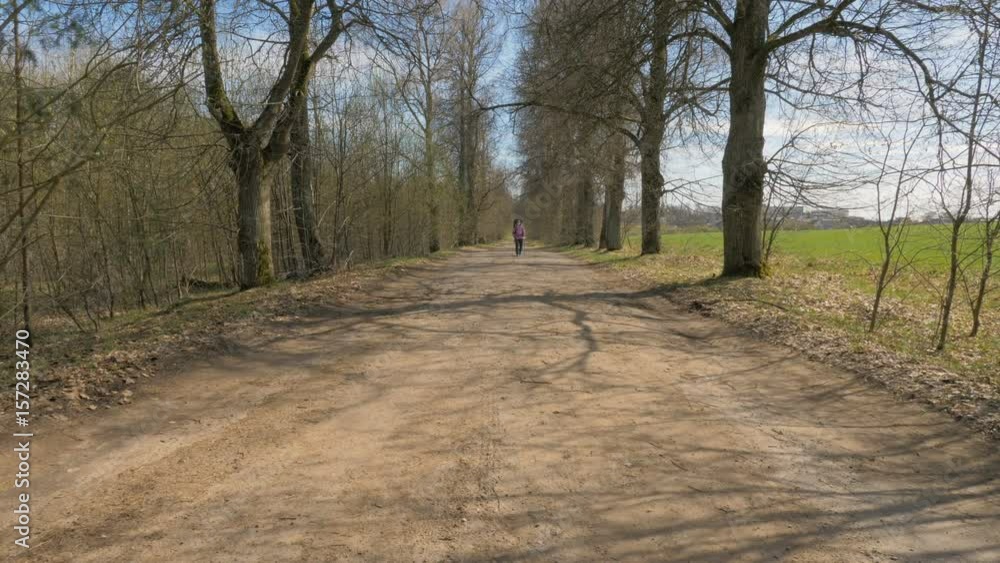 Girl are walking and enjoying the view