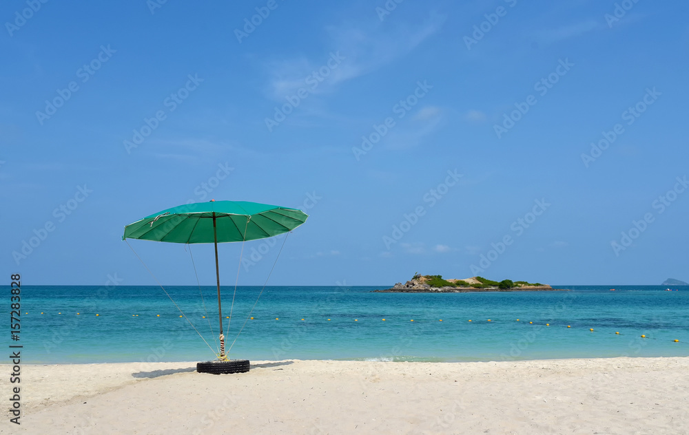 Beach Umbrella in thailand beach ,summer beach