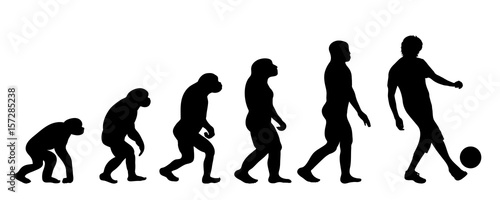 Vector silhouette of evolution of man.