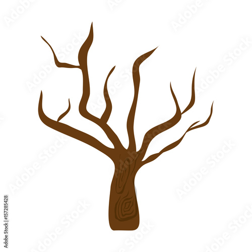 dry tree icon over white background. vector illustration