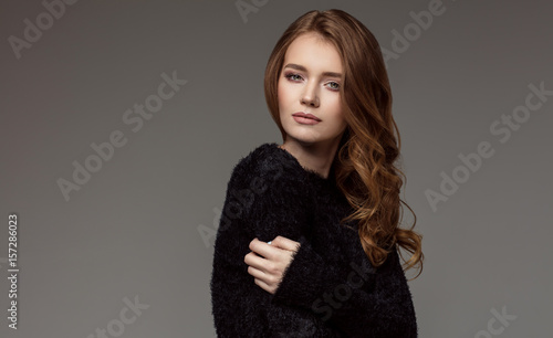 Portrait of natural young female model