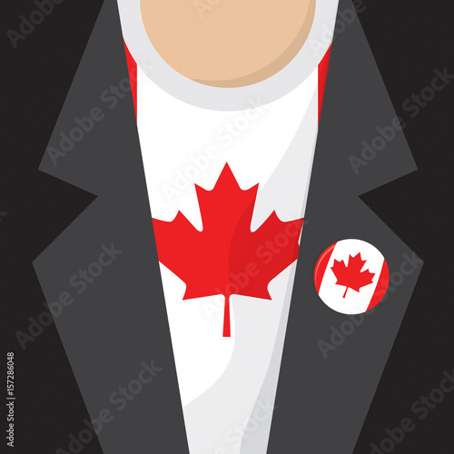 T-Shirt With Canada Flag Vector Illustration