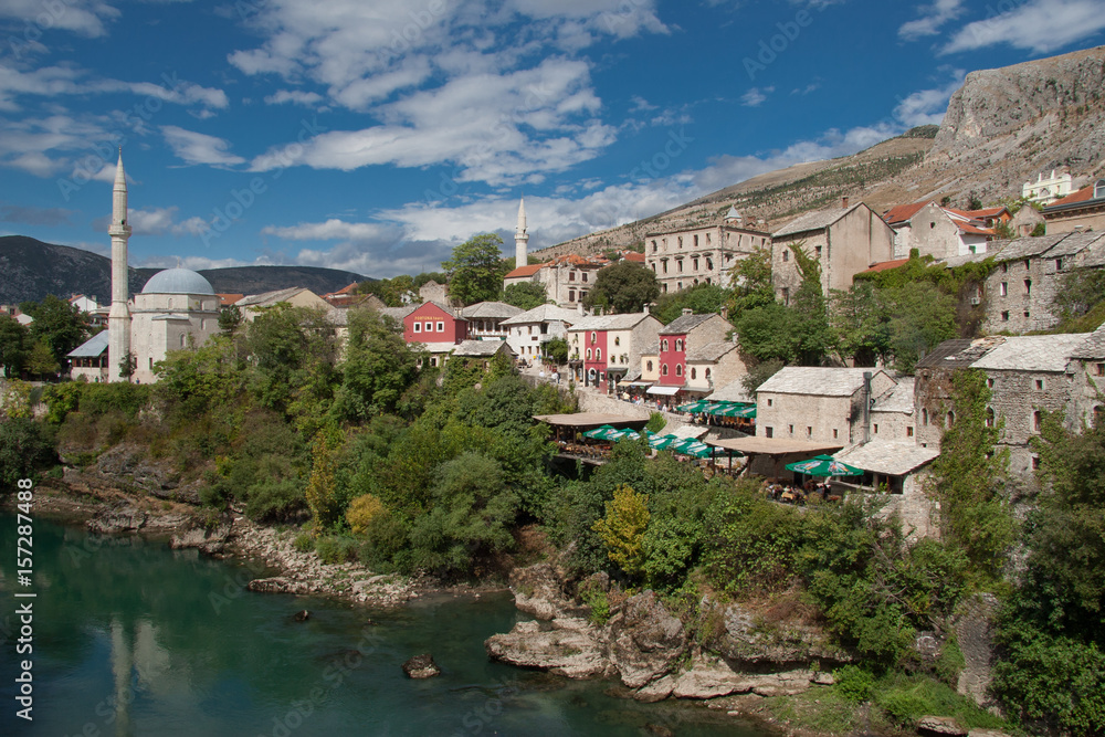 Obraz premium Mostar, Bosnien, auch mit Brücke