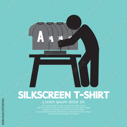Worker Do Silkscreening Vector Illustration