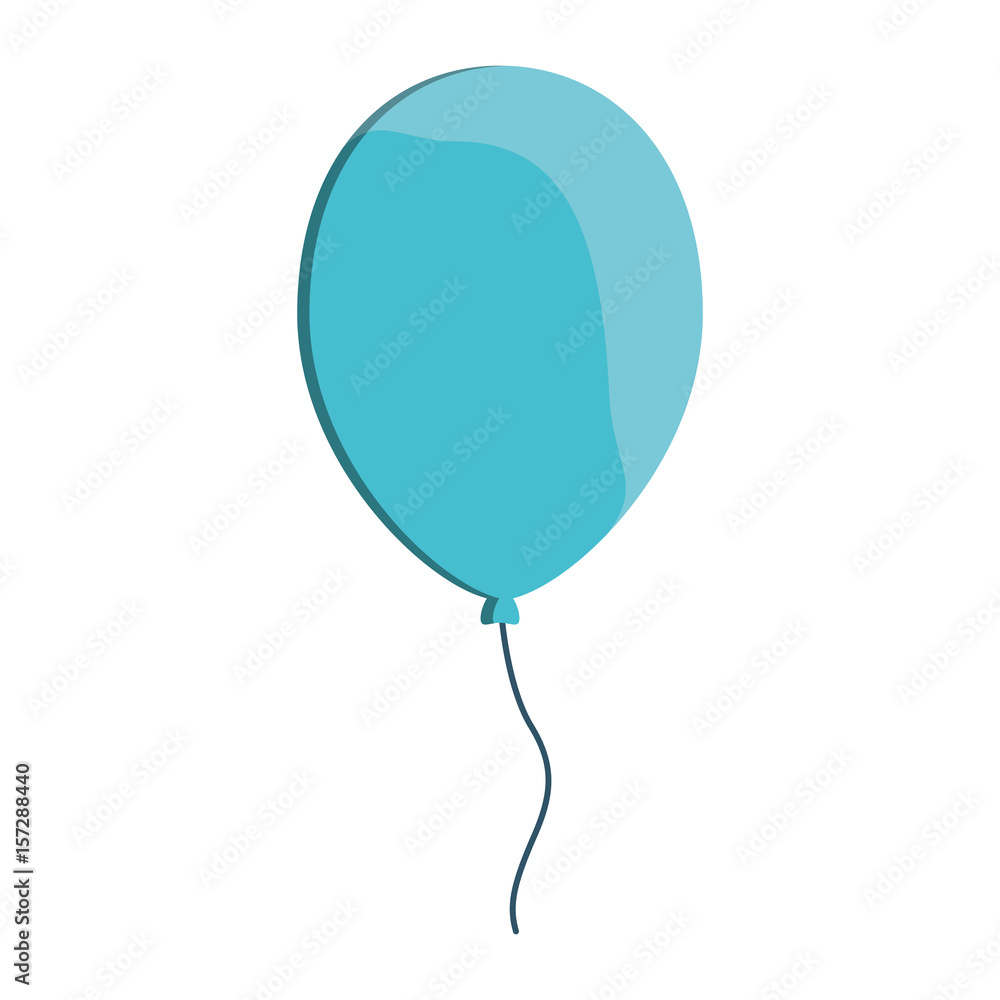 balloon icon over white background. colorful design. vector illustration