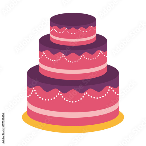 birthday cake with candles icon over white background. vector illustration © djvstock