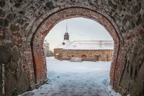 Old Korela fortress in the town of Priozersk, Russia. photo