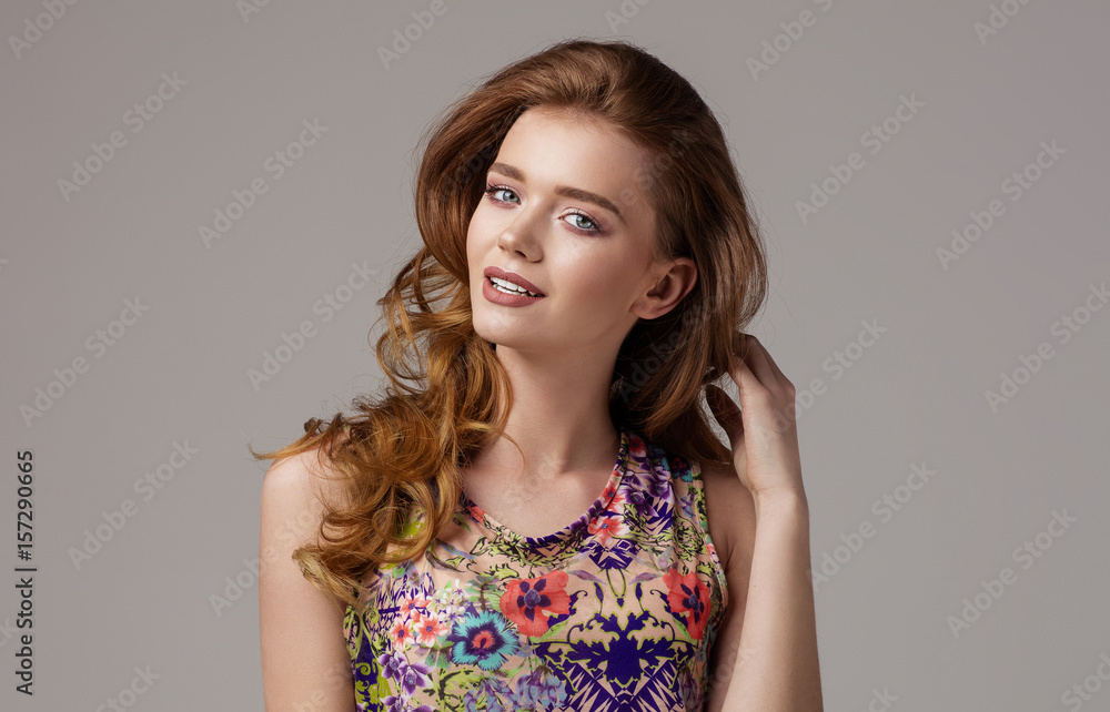 Natural photo of beautiful portrait of female model Natural photo of beautiful portrait of female model