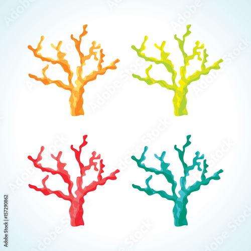 Underwater sea coral vector
