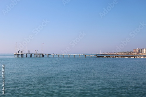 Pier on the island Lido di Venezia, Venice, Italy, Europe. © utamaria