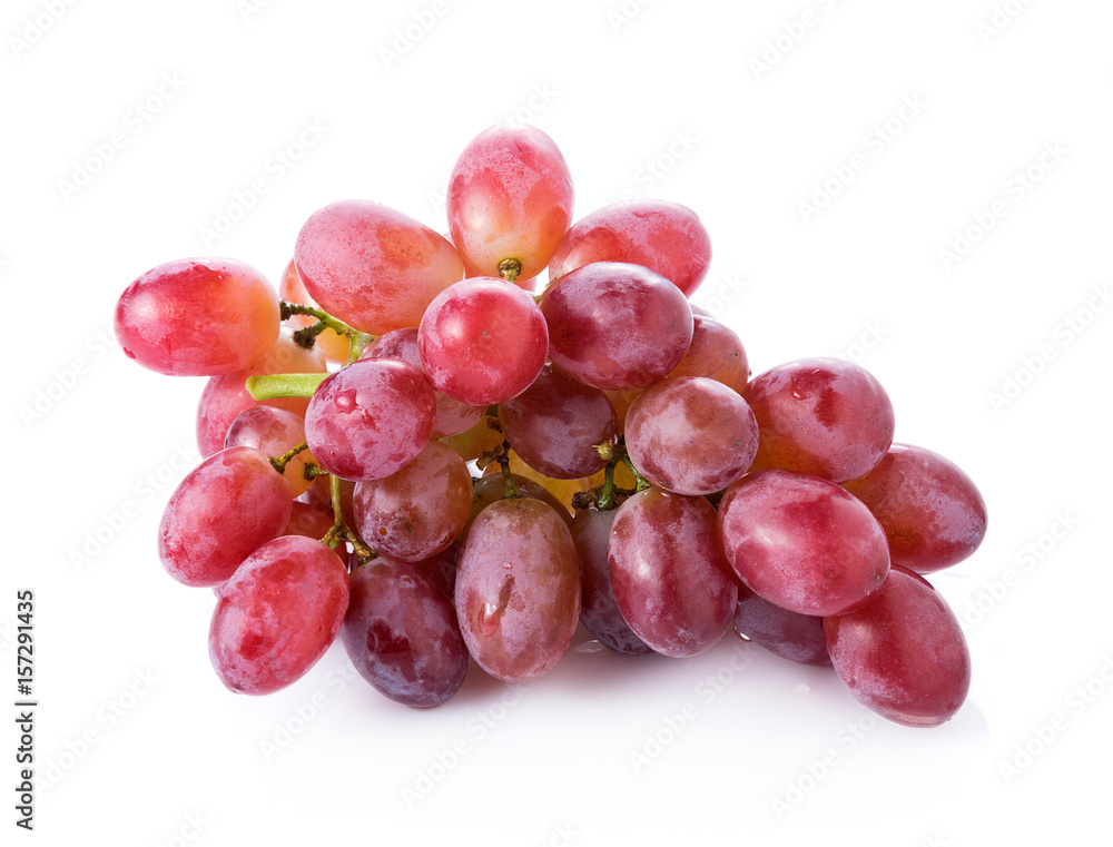Ripe red grape isolated on white background Ripe red grape isolated on white background