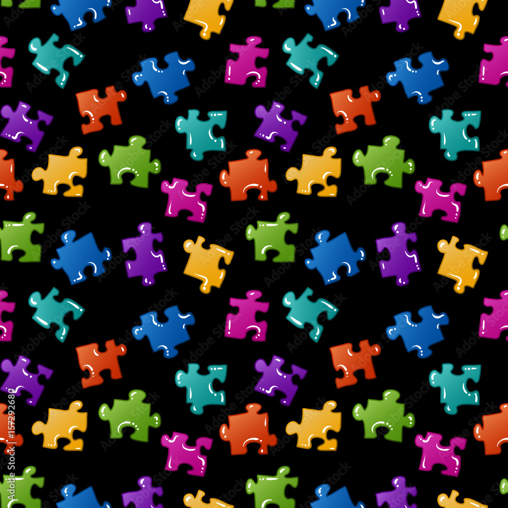 Seamless color puzzles background Seamless color puzzles background