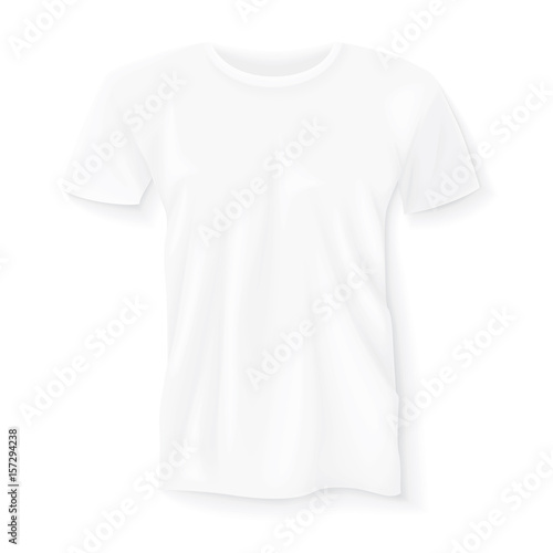 Mock-up T-shirt Sport Template Advertising Store Fashion Casual Apparel White © vectalex