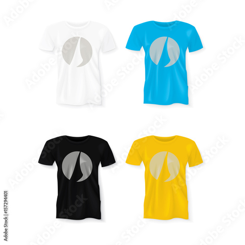 Replace Design/Pattern with your Design, Change Colors Mock-up T shirt Template 