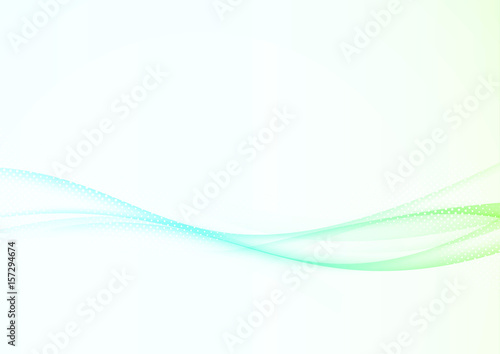 Bright spring refreshing modernistic dotted swoosh. Futuristic graphic smooth dynamic abstract transparent line background