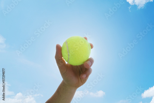 Tennis ball blue sky sun © TeamDF