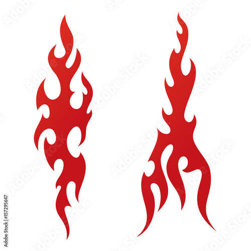 Red Tattoo fire flames