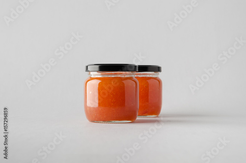 Quince Preserve Jar Mock-Up - Two Jars