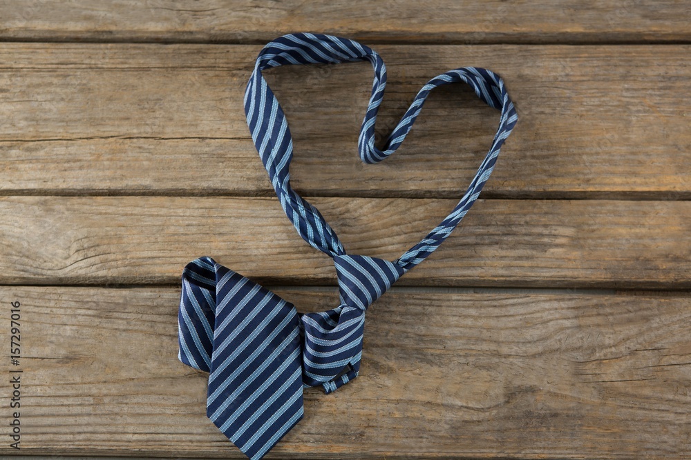 Overhead view of neckties in heart shape Overhead view of neckties in heart shape