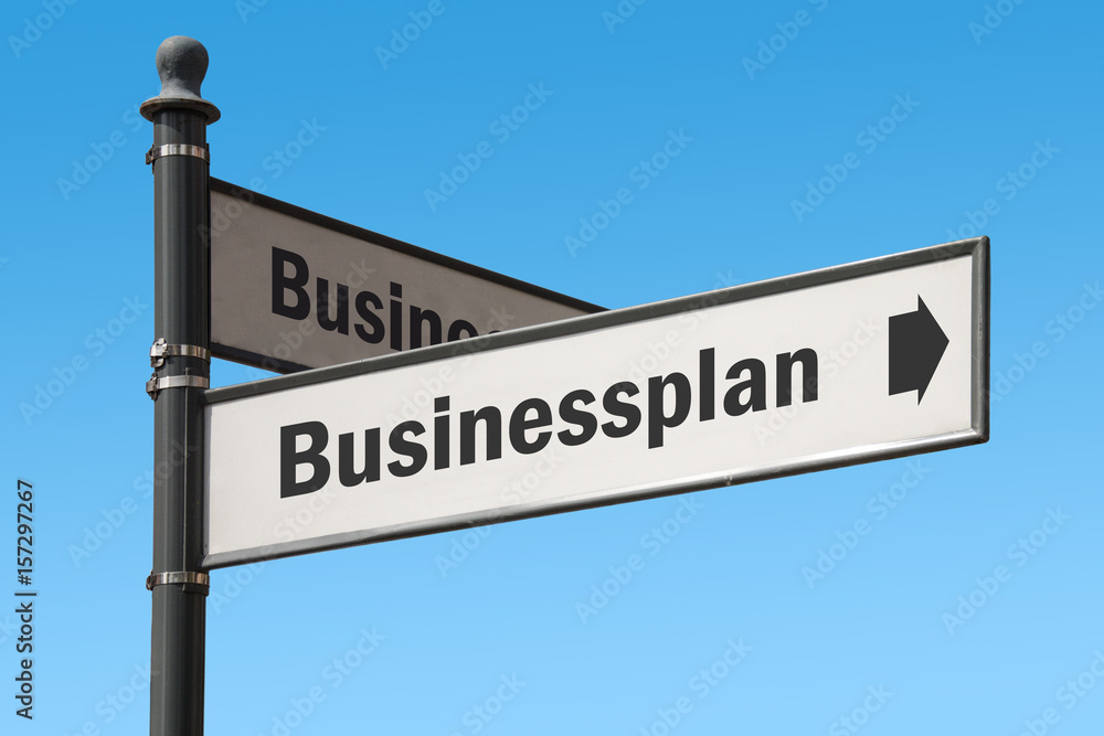 Fototapeta premium Schild 175 - Businessplan