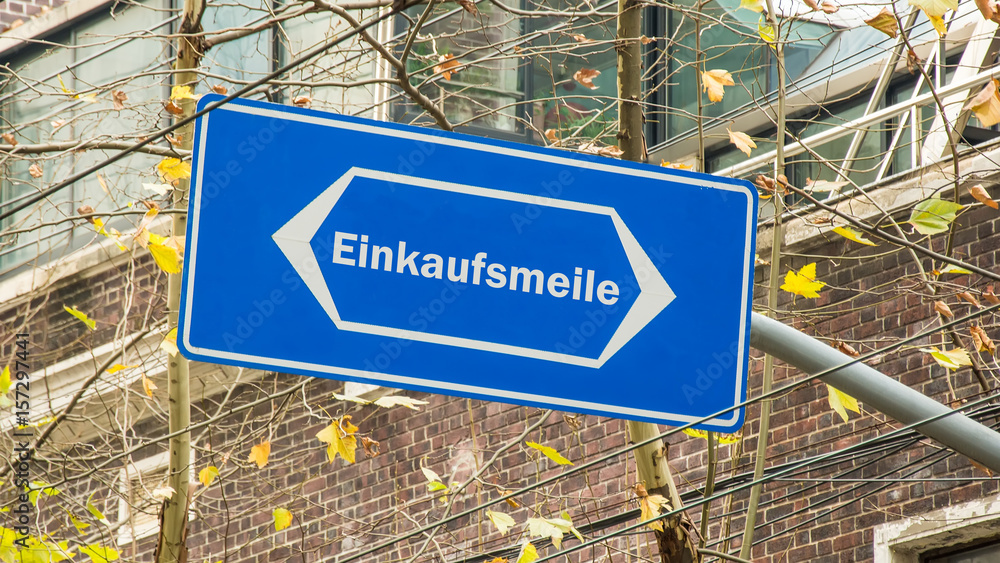 Obraz premium Schild 199 - Einkaufsmeile