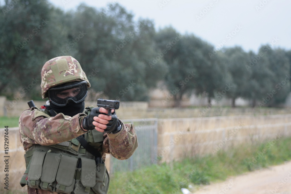 Fototapeta premium Softair soldier 