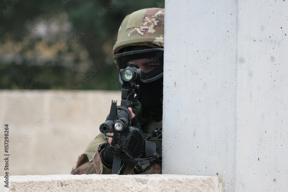 Fototapeta premium Soldier Sniper