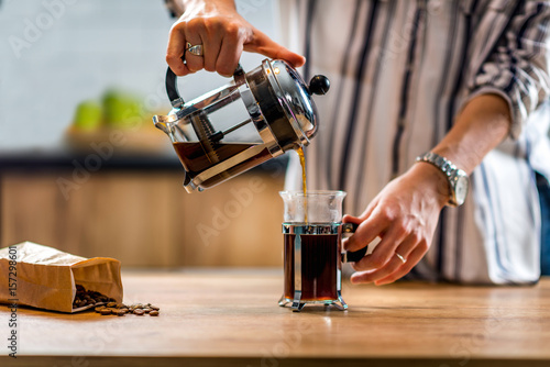 French press coffee photo