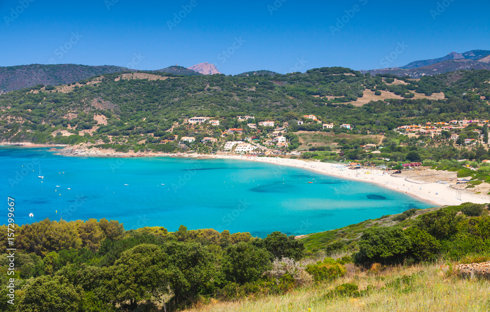 Summer coastal landscape of Corsica