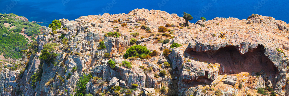 Naklejka premium Panoramic mountain landscape. Corsica