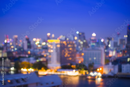 Photography City abstract blurry background.