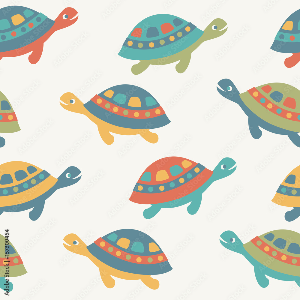 Seamless background with sea turtles. Vector illustration. Seamless background with sea turtles. Vector illustration.