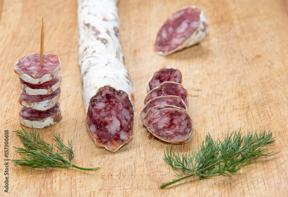 Salami  and dill