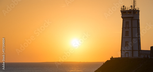 Sunset lighthouse, Pointe de Saint-Mathieu, Brittany, France