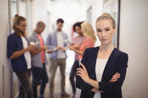 Portrait of serious businesswoman standing 